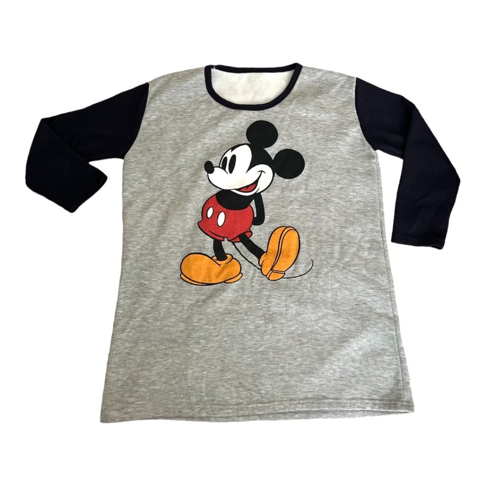 Mickey Mouse Disney 3/4 Sleeves Gray Sweat Shirt Medium